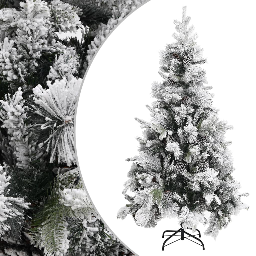 Sapin de Noël à flocons de neige et pommes de pin 225 cm PVC/PE - XIOS