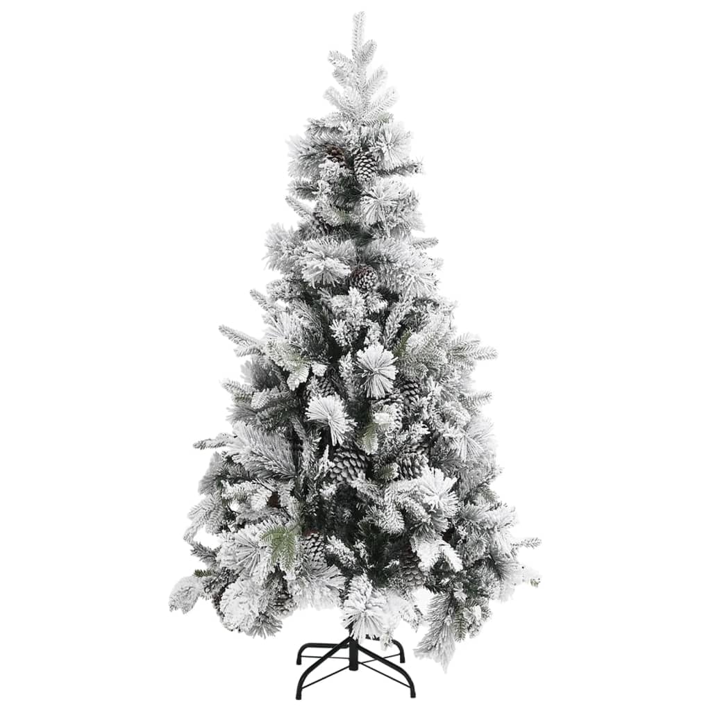 Sapin de Noël à flocons de neige et pommes de pin 225 cm PVC/PE - XIOS