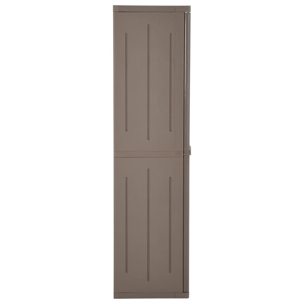 Armoire de rangement jardin Marron 65x45x172 cm PP Aspect bois
