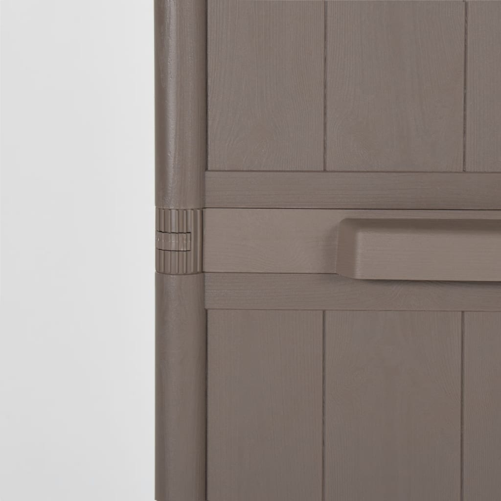 Armoire de rangement jardin Marron 65x45x172 cm PP Aspect bois