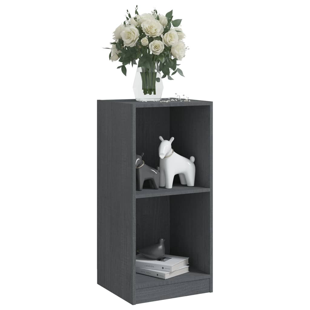 Armoire d'appoint gris 35,5x33,5x76 cm bois de pin massif