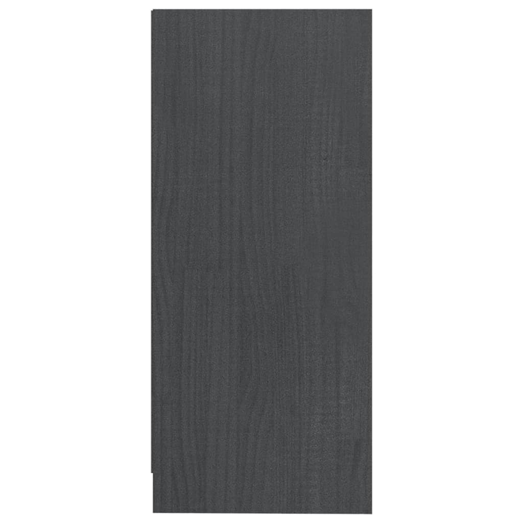 Armoire d'appoint gris 35,5x33,5x76 cm bois de pin massif