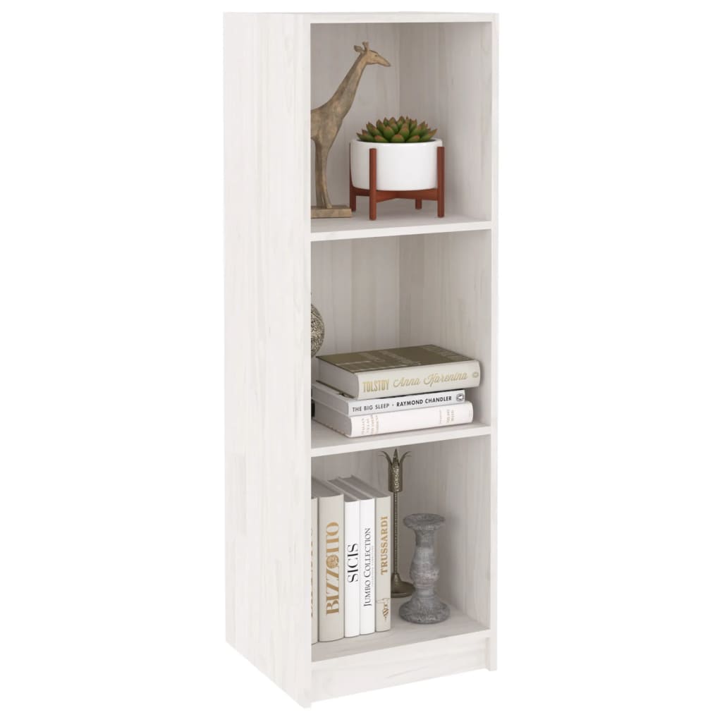 Bibliothèque/Séparateur de pièce Blanc 36x33x110 cm Pin massif - XIOS