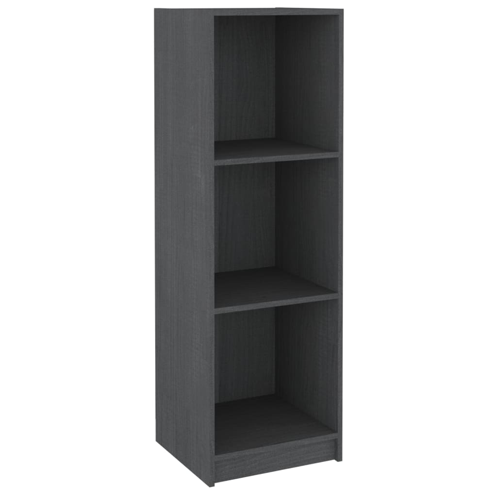 Bibliothèque/Séparateur de pièce gris 36x33x110 cm pin massif - XIOS