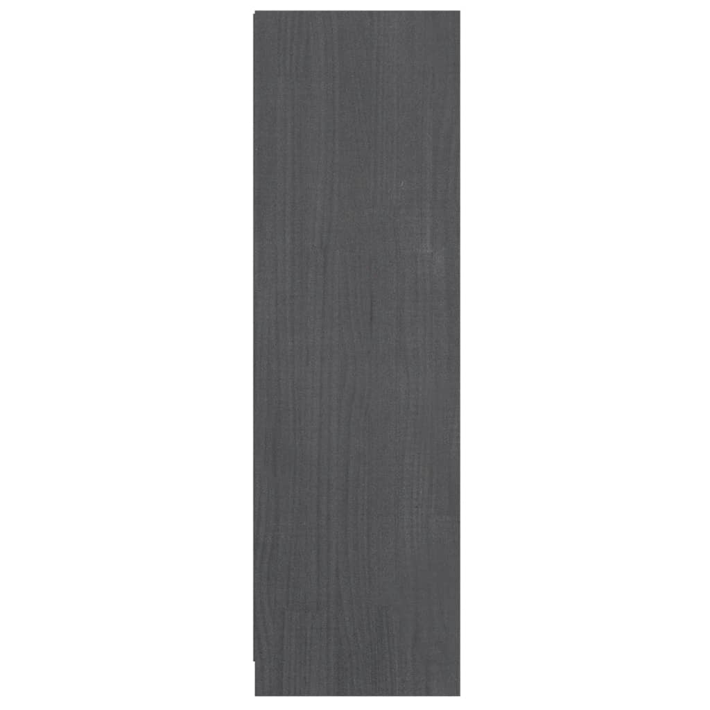 Bibliothèque/Séparateur de pièce gris 36x33x110 cm pin massif - XIOS