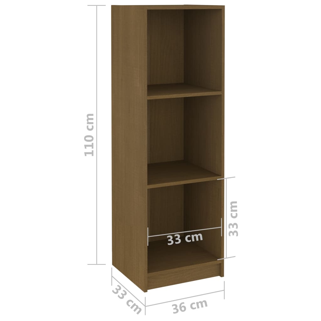 Bibliothèque/Séparateur de pièce Marron miel Bois de pin massif - XIOS
