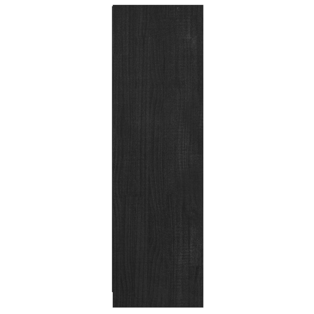 Bibliothèque/Séparateur de pièce Noir 36x33x110 cm Pin massif - XIOS