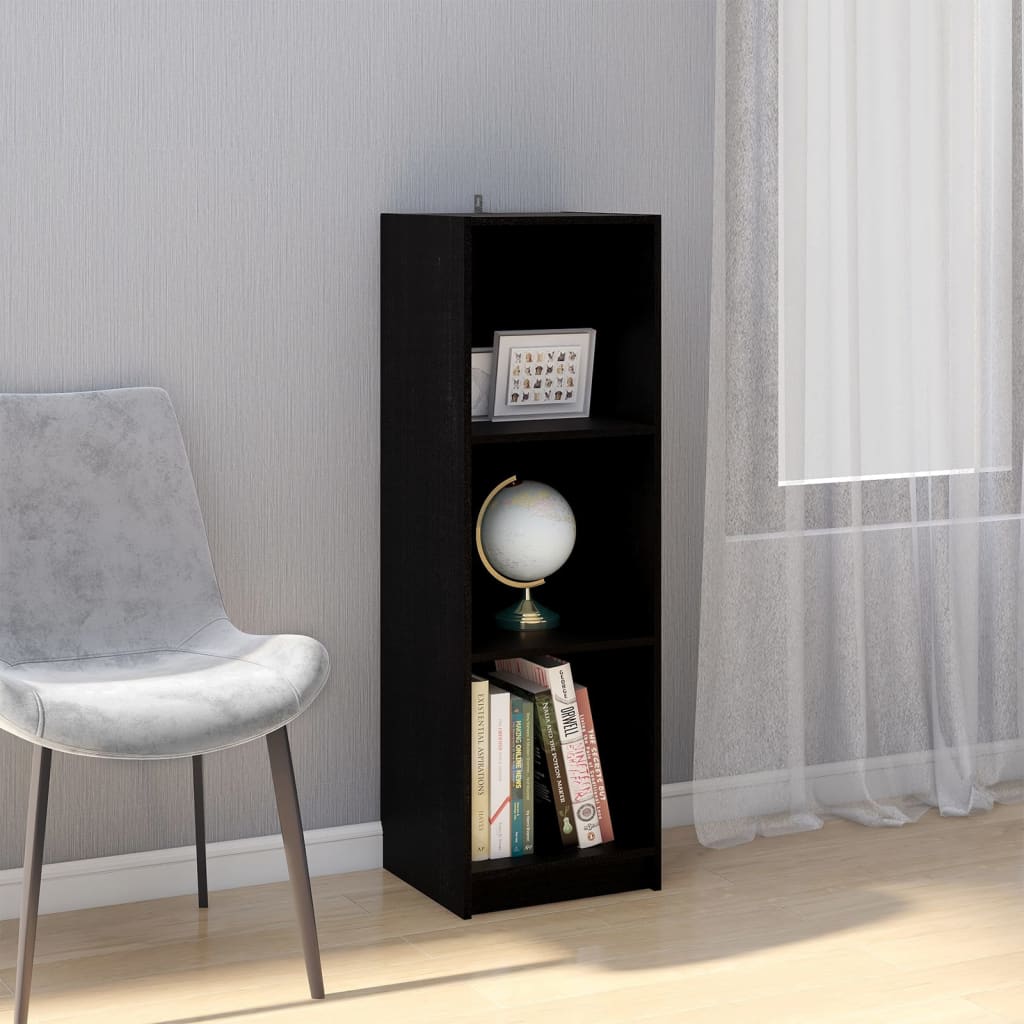 Bibliothèque/Séparateur de pièce Noir 36x33x110 cm Pin massif - XIOS