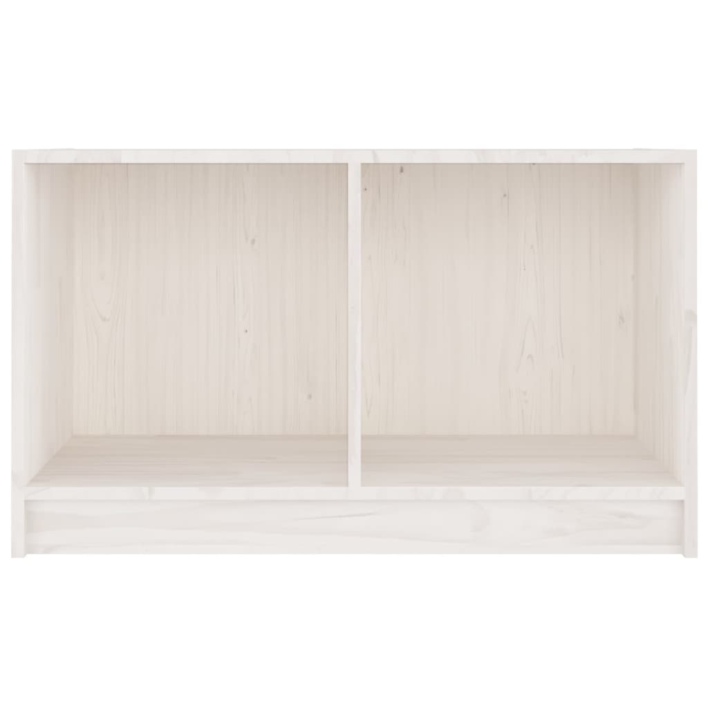 Meuble TV Blanc 70x33x42 cm Bois de pin massif - XIOS