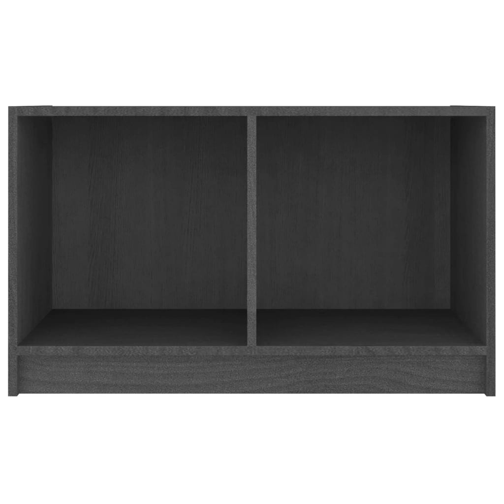Meuble TV Gris 70x33x42 cm Bois de pin massif - XIOS