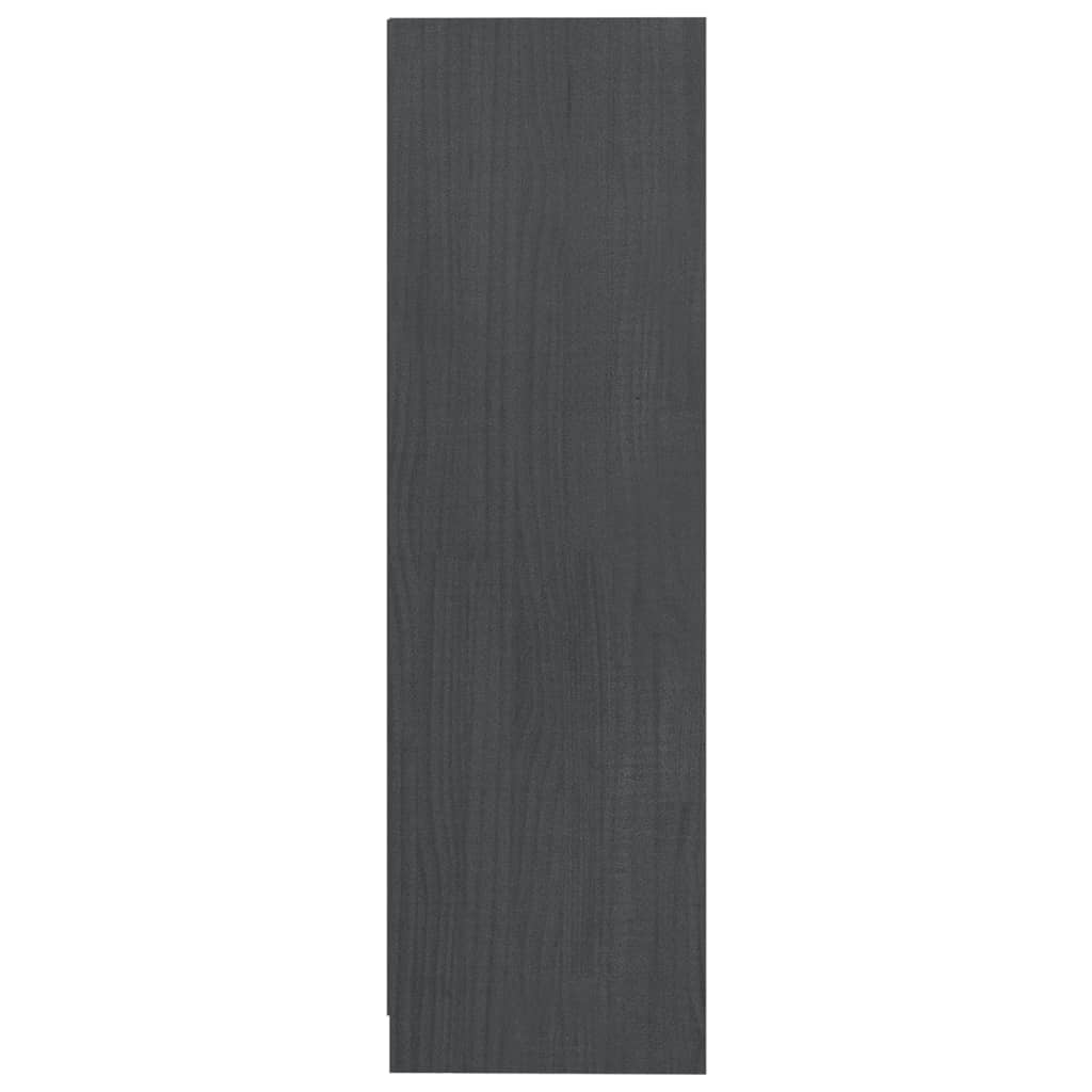 Bibliothèque Gris 70x33x110 cm Bois de pin massif - XIOS