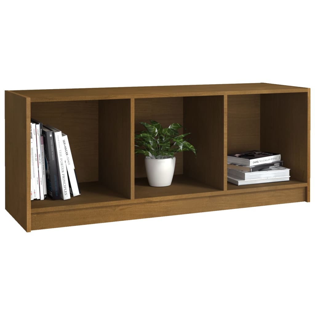 Meuble TV Marron miel 104x33x41 cm Bois de pin massif - XIOS