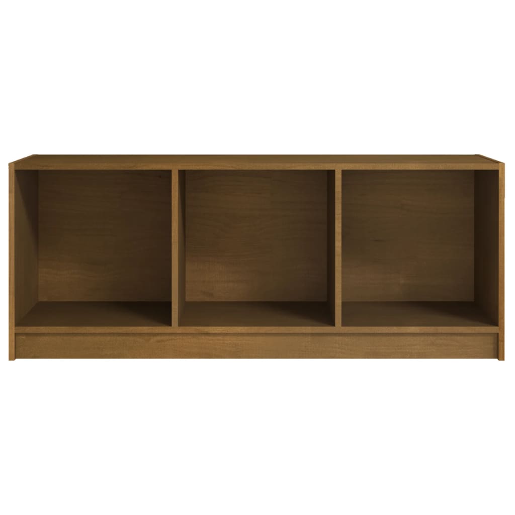 Meuble TV Marron miel 104x33x41 cm Bois de pin massif - XIOS