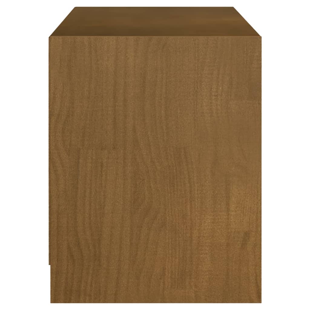 Meuble TV Marron miel 104x33x41 cm Bois de pin massif - XIOS