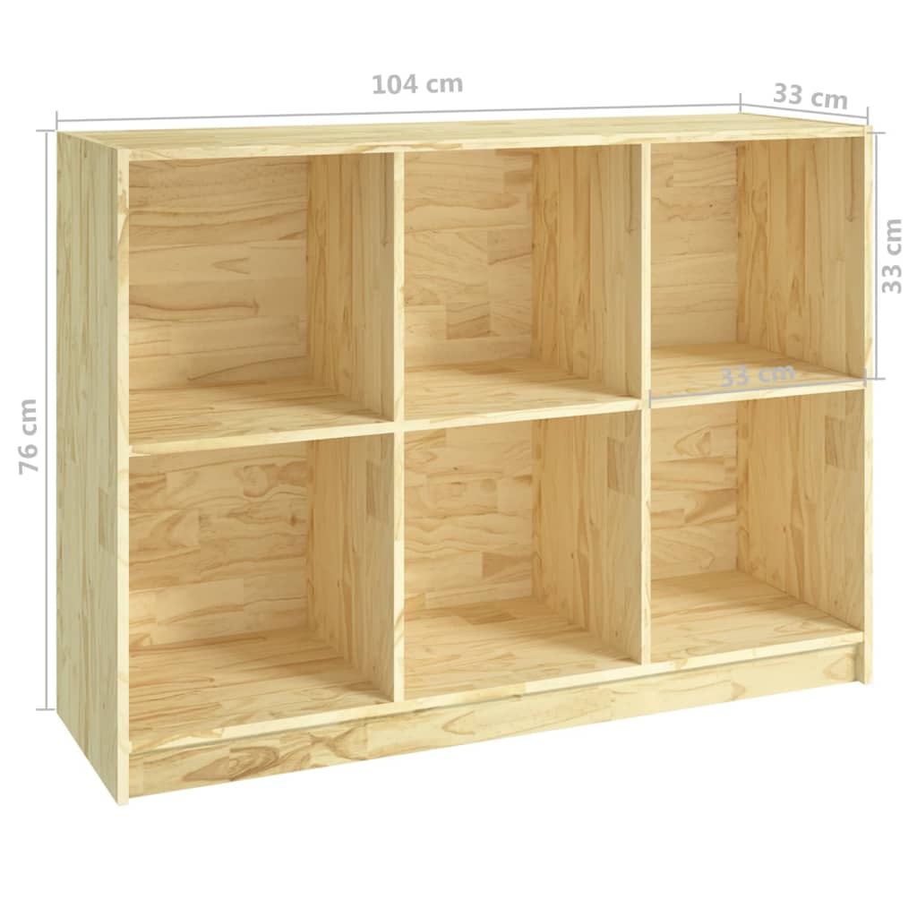 Bibliothèque 104x33x76 cm bois de pin massif - XIOS