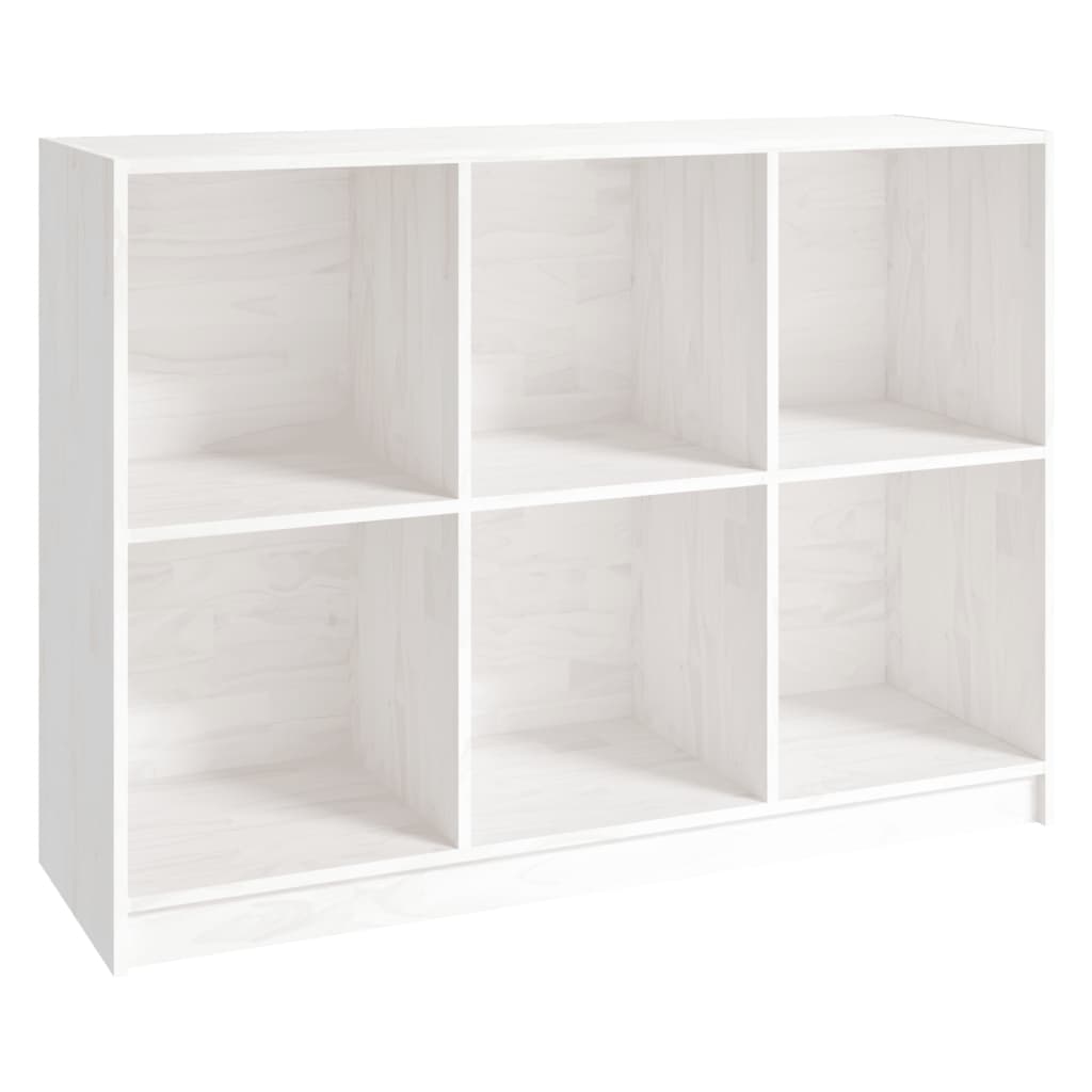 Bibliothèque Blanc 104x33x76 cm bois de pin massif - XIOS
