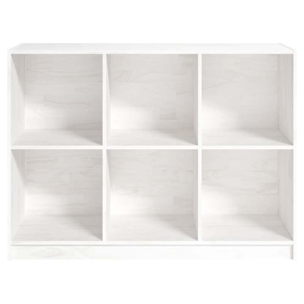 Bibliothèque Blanc 104x33x76 cm bois de pin massif - XIOS