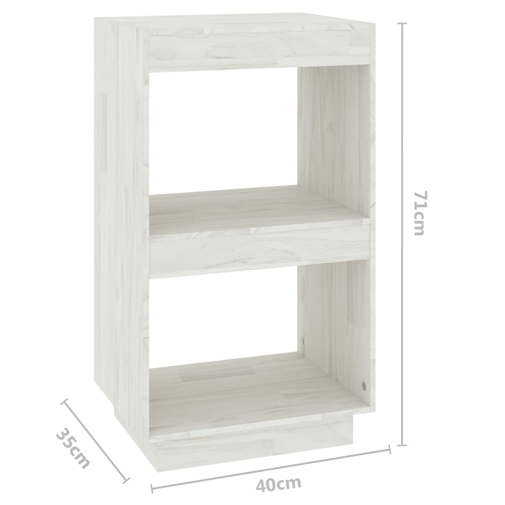 Bibliothèque Blanc 40x35x71 cm Bois de pin massif - XIOS