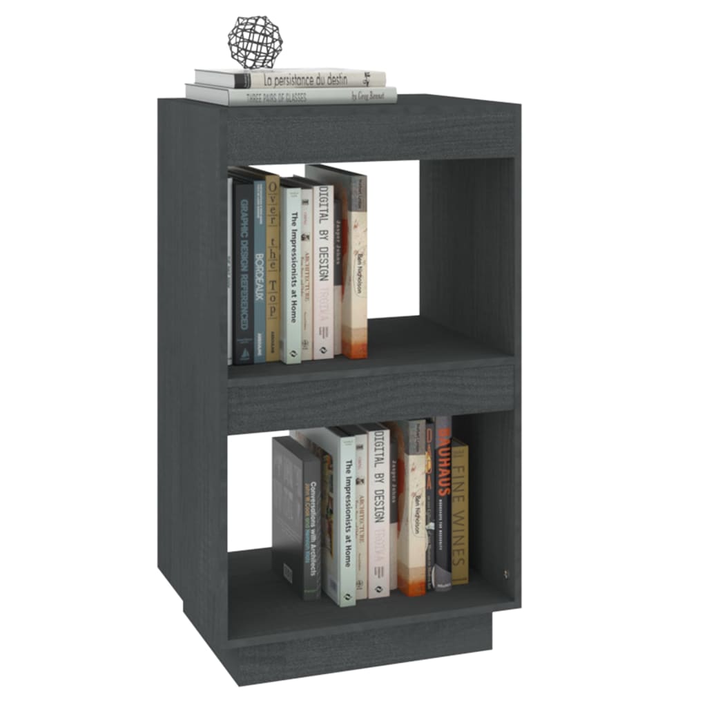 Bibliothèque Gris 40x35x71 cm Bois de pin massif - XIOS