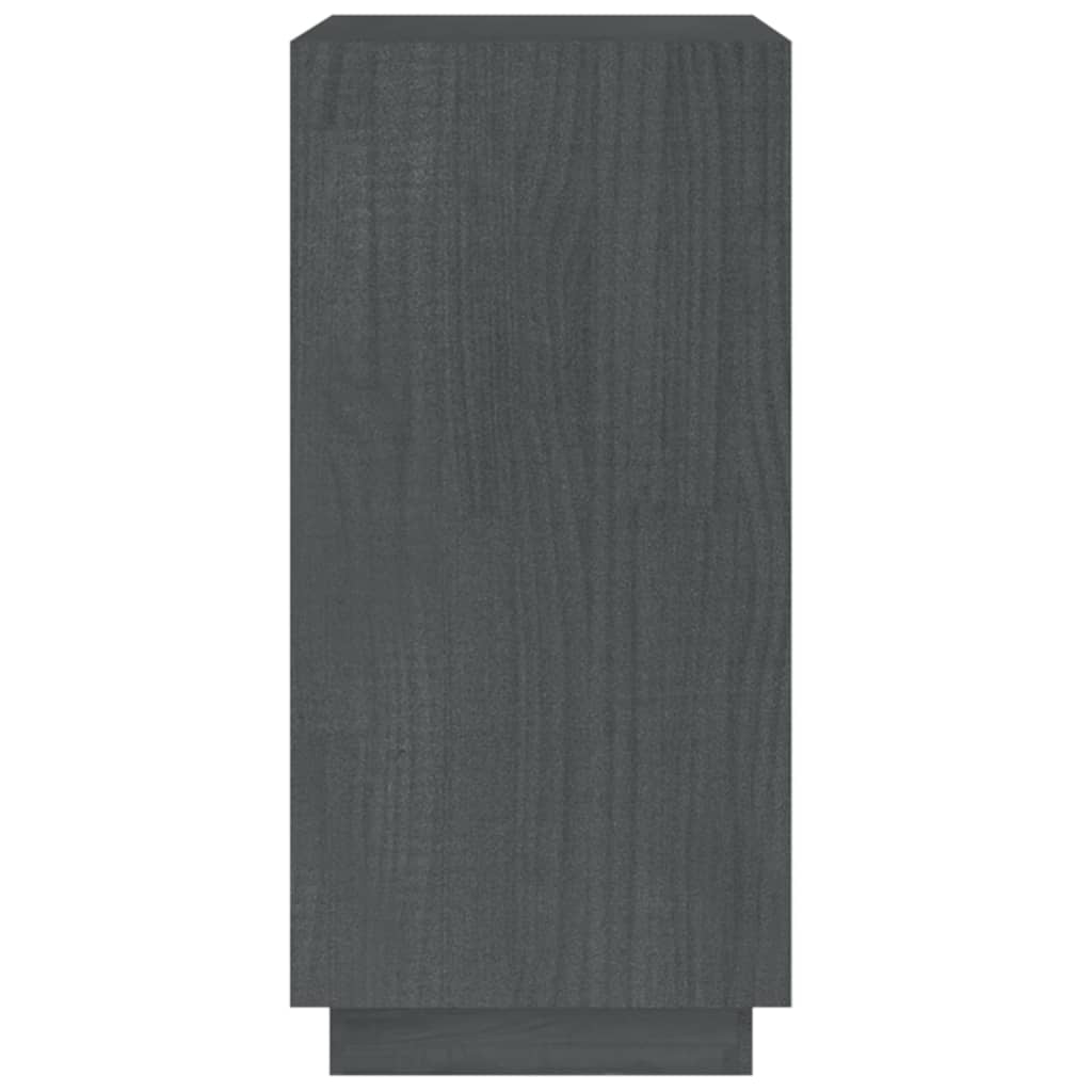 Bibliothèque Gris 40x35x71 cm Bois de pin massif - XIOS