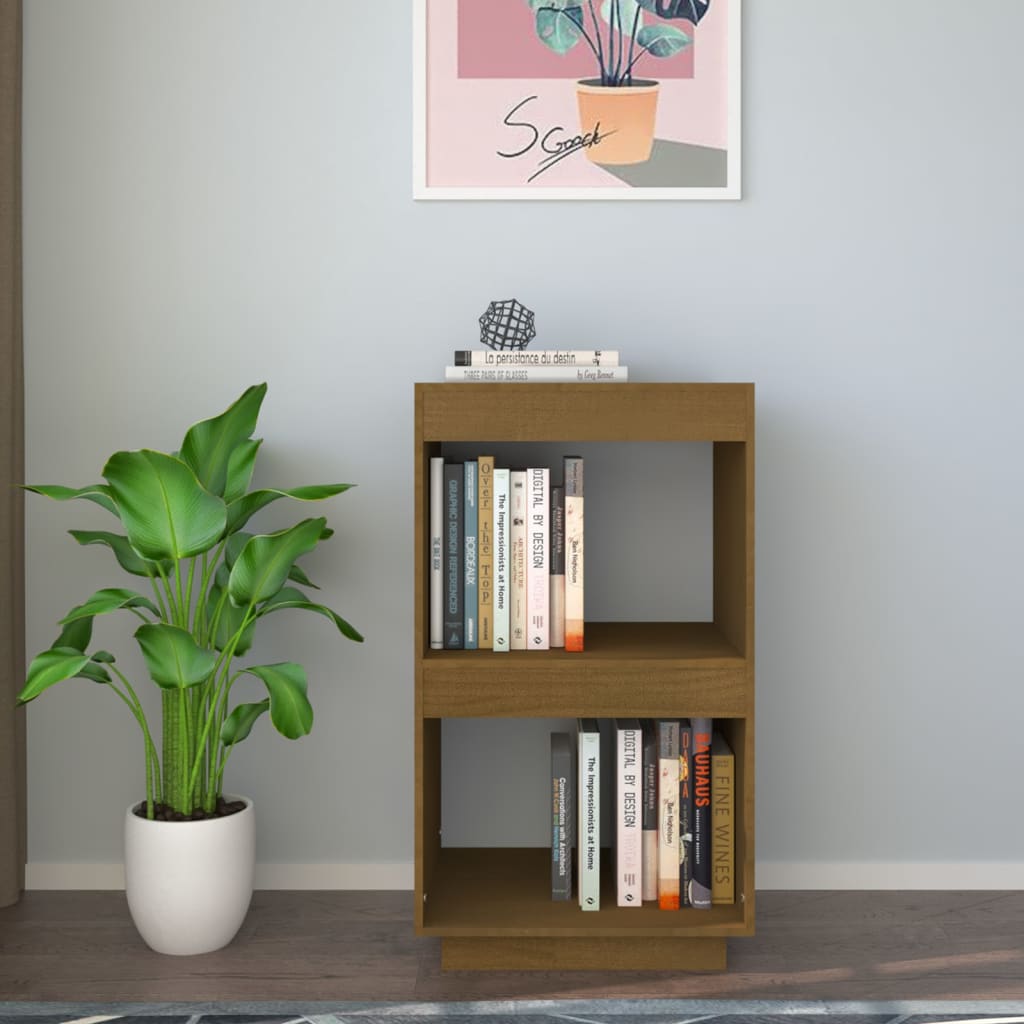 Bibliothèque Marron miel 40x35x71 cm Bois de pin massif - XIOS