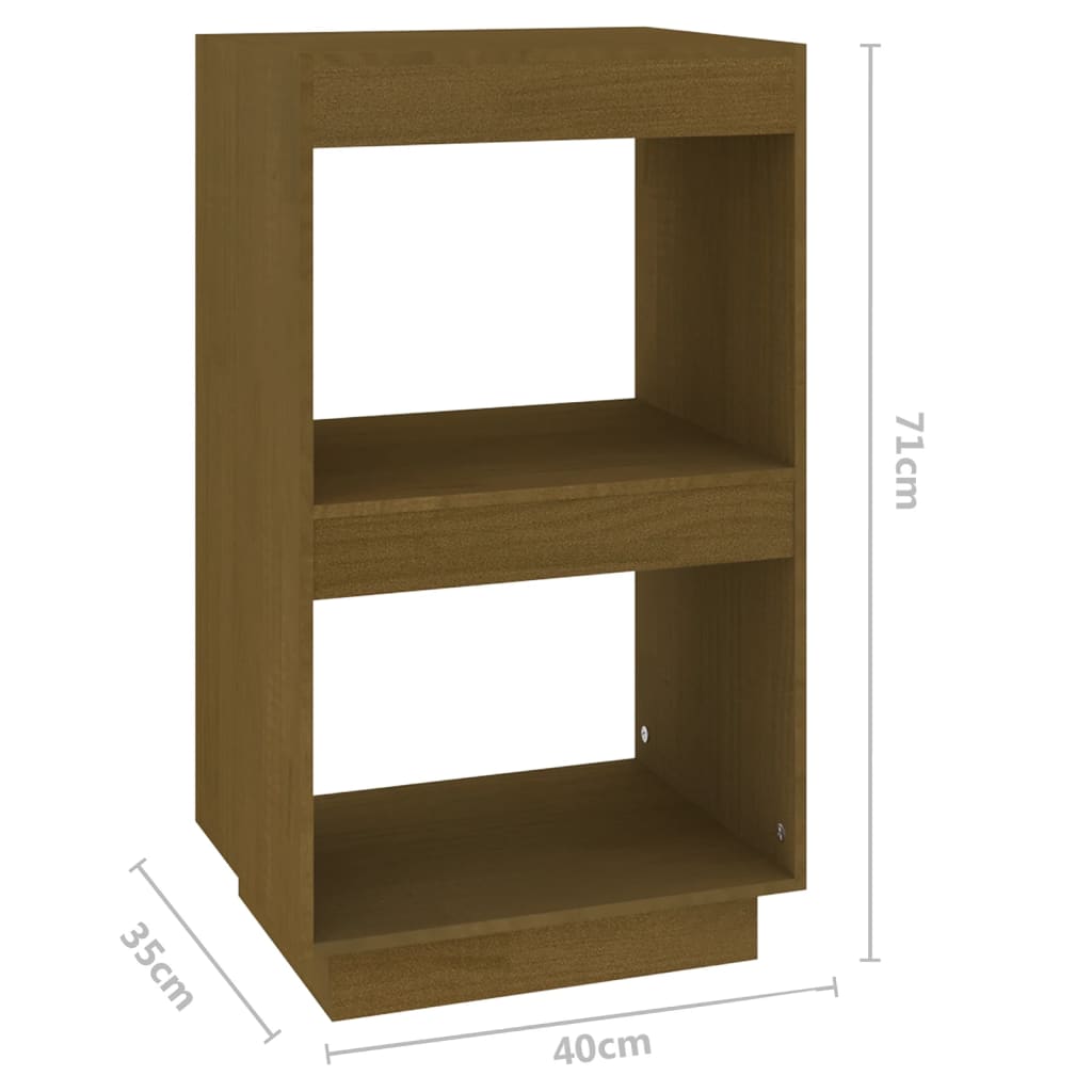 Bibliothèque Marron miel 40x35x71 cm Bois de pin massif - XIOS