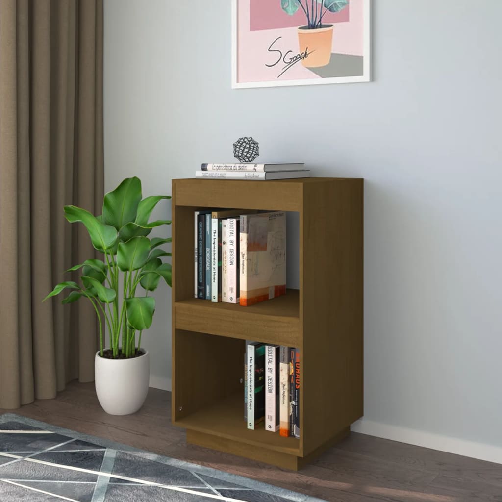 Bibliothèque Marron miel 40x35x71 cm Bois de pin massif - XIOS