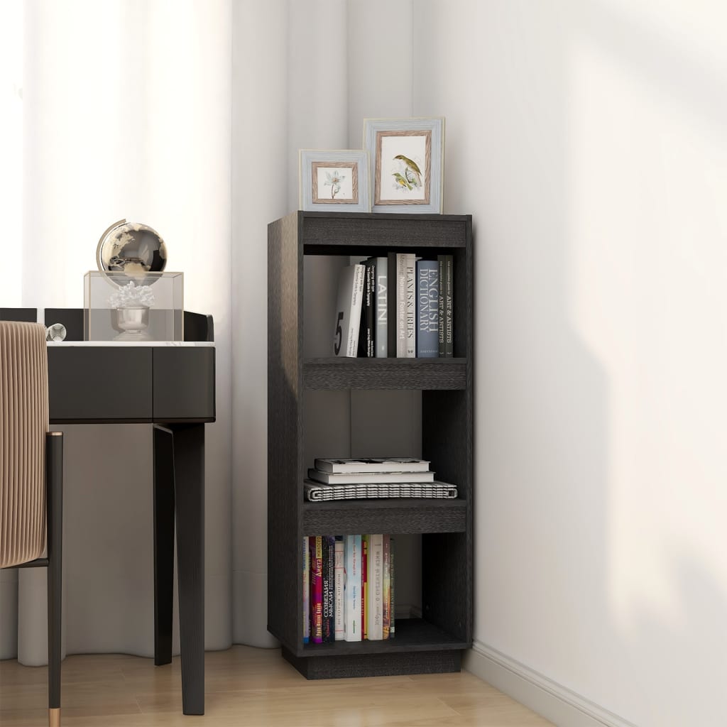 Bibliothèque/Séparateur de pièce gris 40x35x103 cm pin massif - XIOS