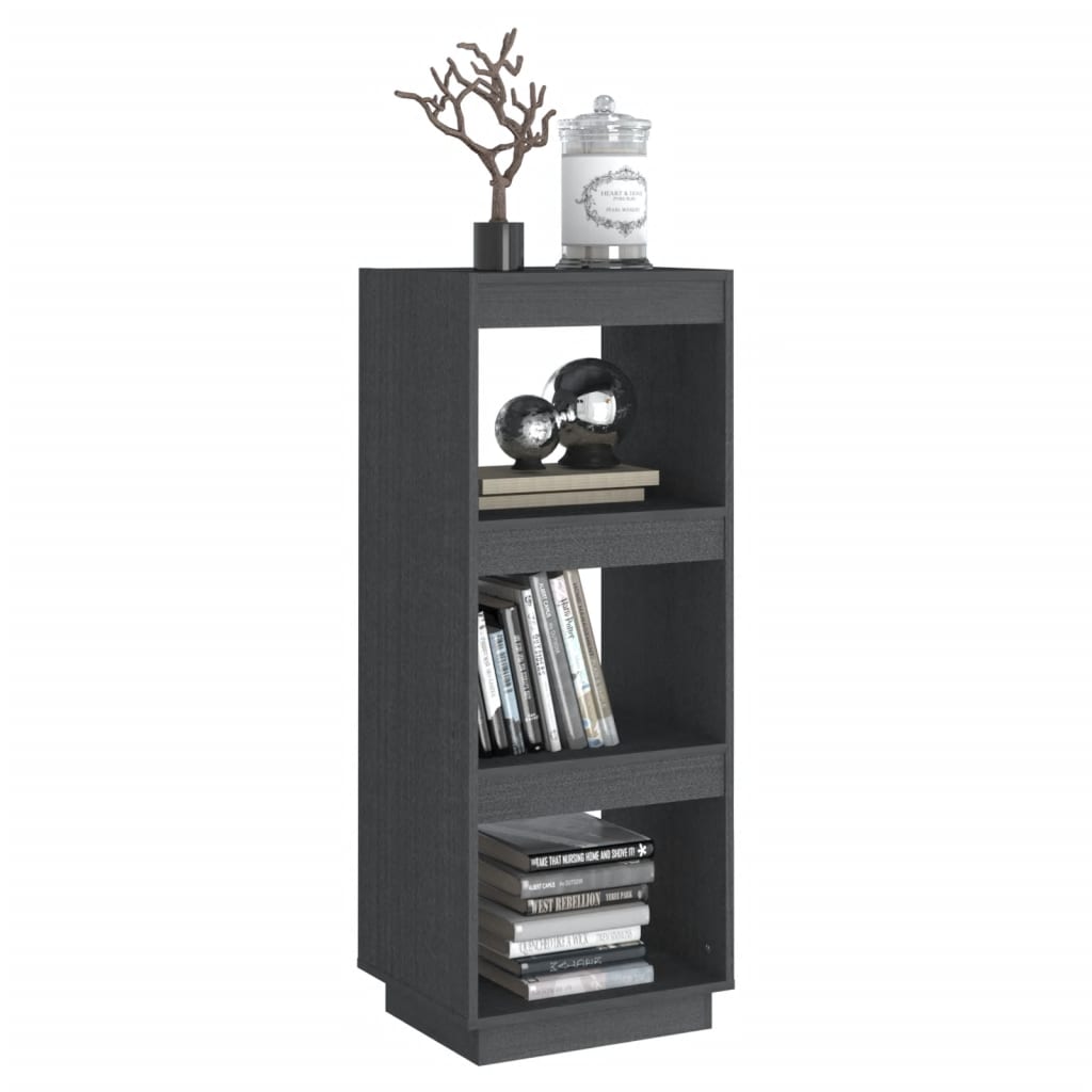 Bibliothèque/Séparateur de pièce gris 40x35x103 cm pin massif - XIOS