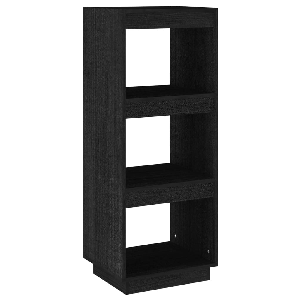 Bibliothèque/Séparateur de pièce noir 40x35x103 cm pin massif - XIOS