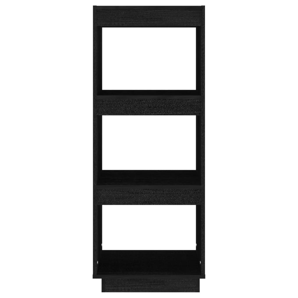 Bibliothèque/Séparateur de pièce noir 40x35x103 cm pin massif - XIOS