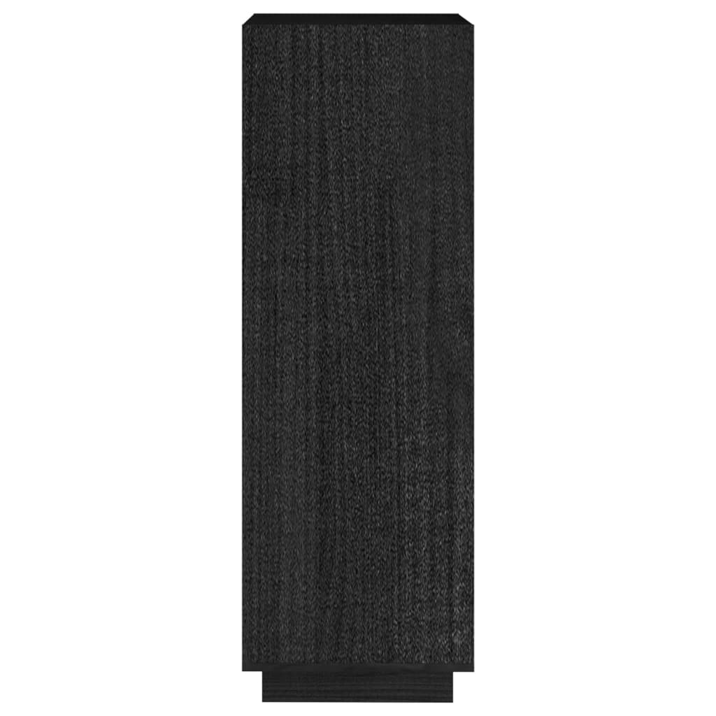 Bibliothèque/Séparateur de pièce noir 40x35x103 cm pin massif - XIOS