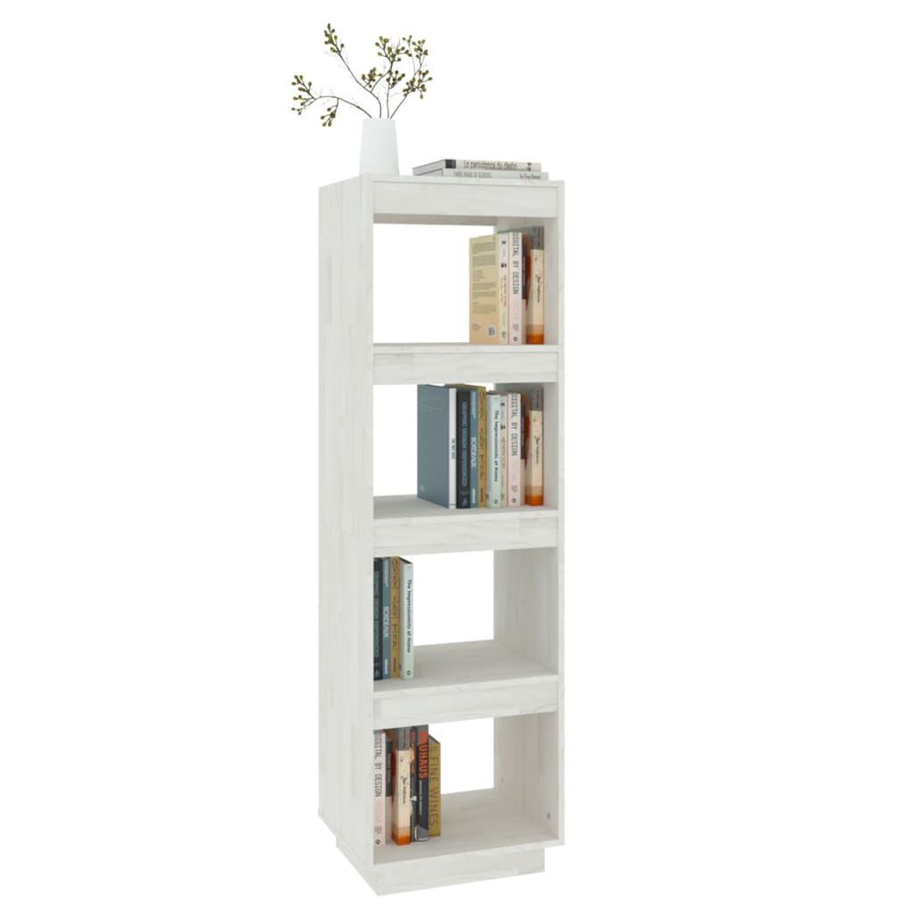 Bibliothèque/Séparateur de pièce Blanc 40x35x135 cm Pin massif - XIOS