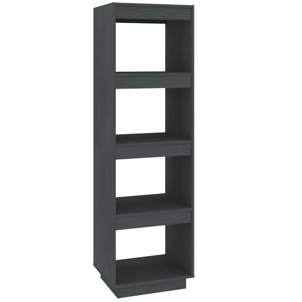 Bibliothèque/Séparateur de pièce gris 40x35x135 cm pin massif - XIOS