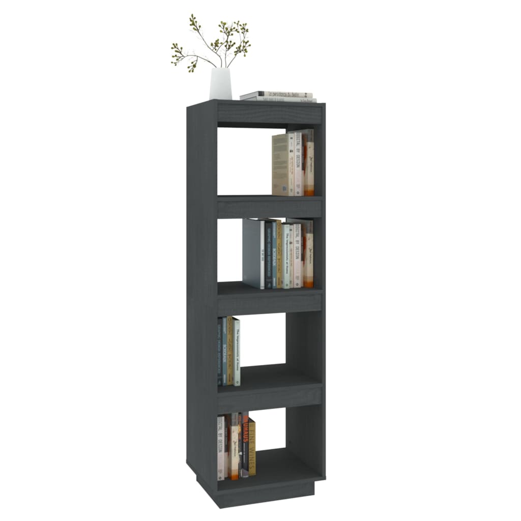 Bibliothèque/Séparateur de pièce gris 40x35x135 cm pin massif - XIOS