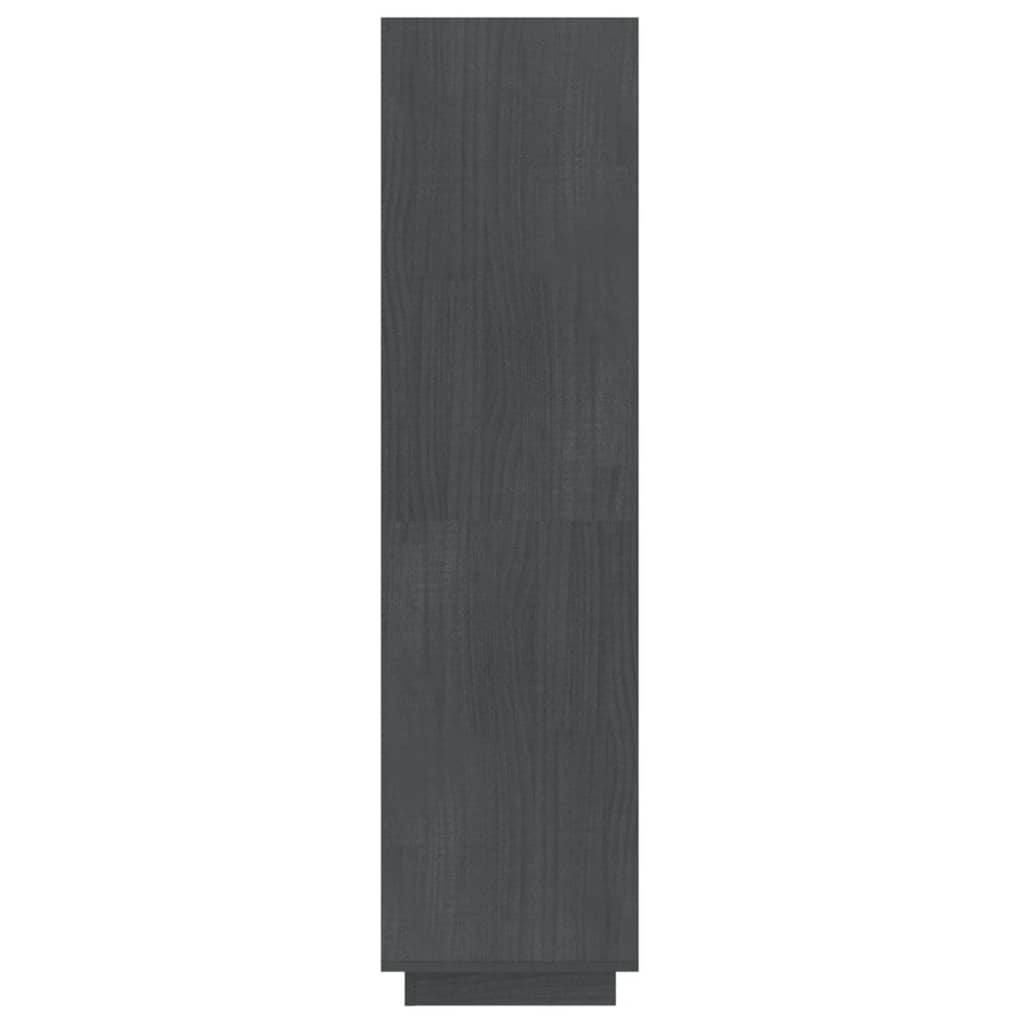 Bibliothèque/Séparateur de pièce gris 40x35x135 cm pin massif - XIOS