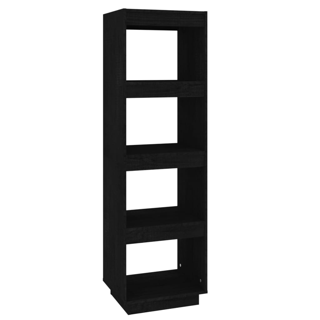 Bibliothèque/Séparateur de pièce Noir 40x35x135 cm Pin massif - XIOS
