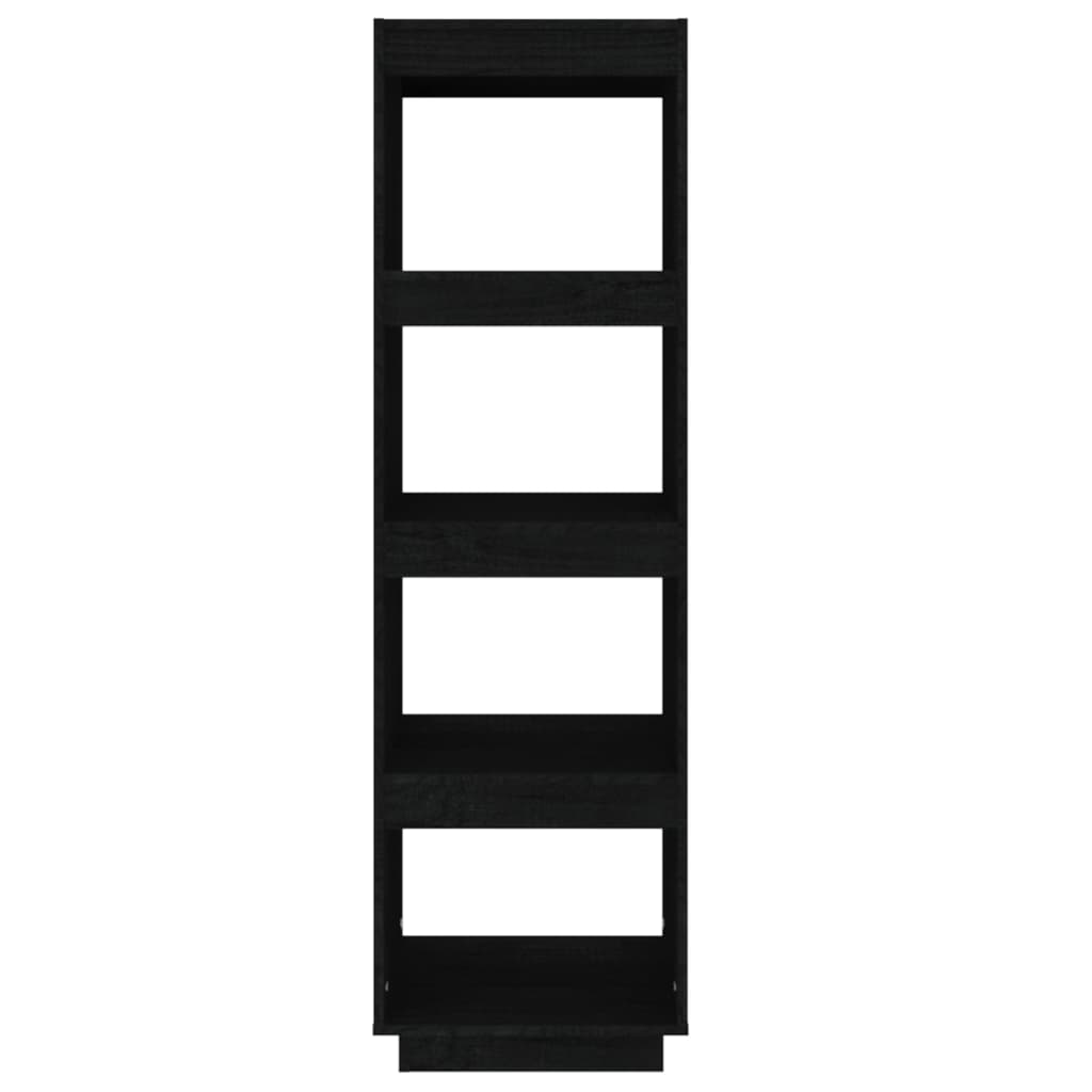 Bibliothèque/Séparateur de pièce Noir 40x35x135 cm Pin massif - XIOS