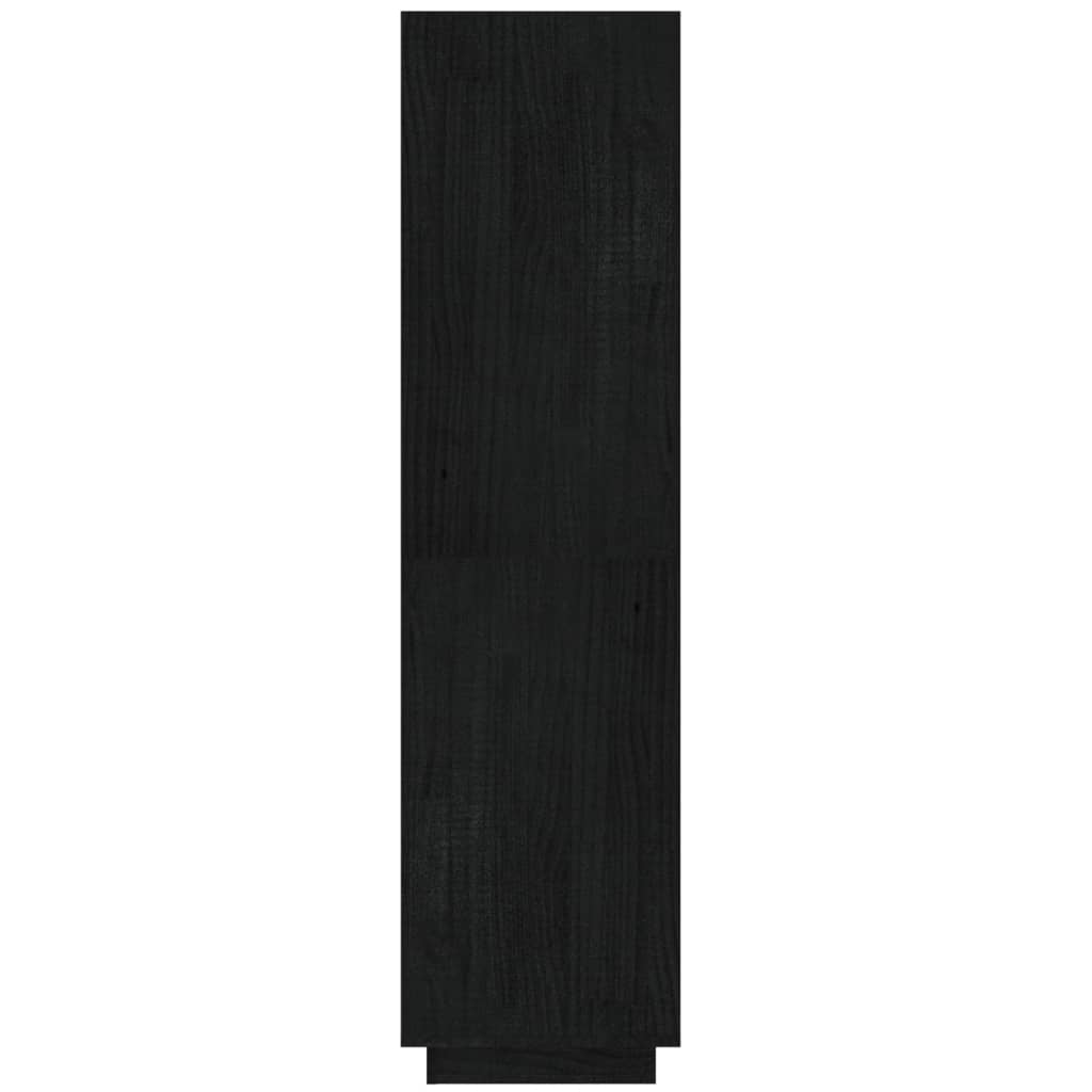 Bibliothèque/Séparateur de pièce Noir 40x35x135 cm Pin massif - XIOS