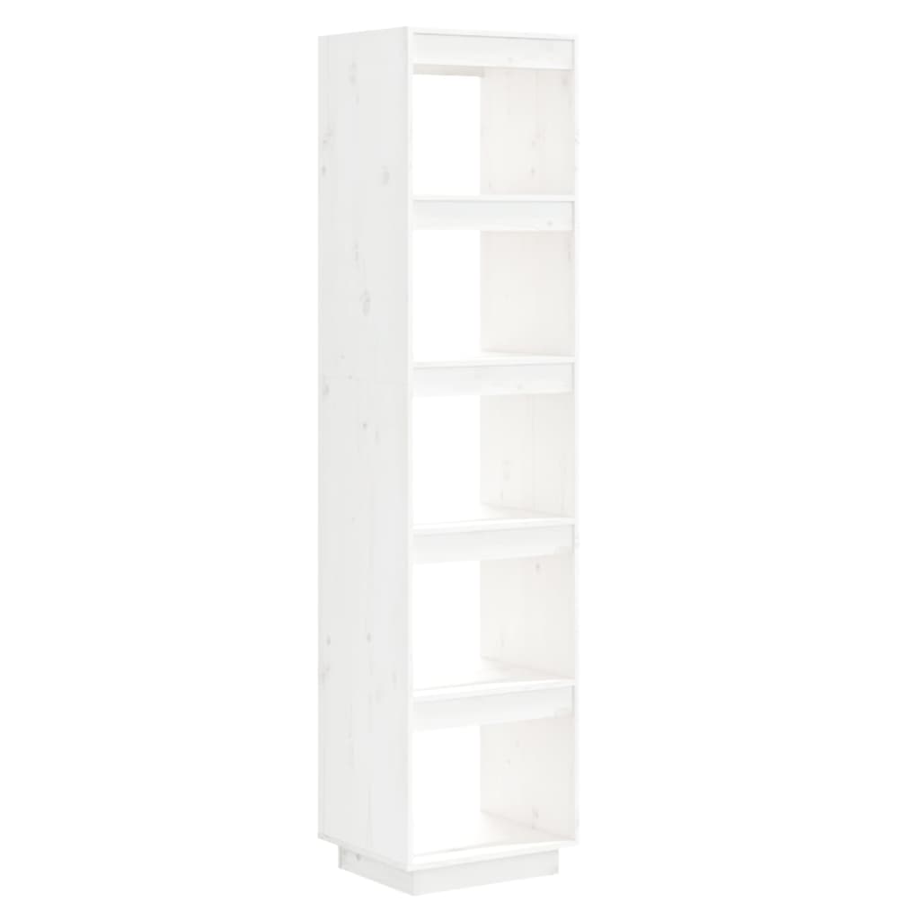 Bibliothèque/Séparateur de pièce Blanc 40x35x167 cm Pin solide - XIOS