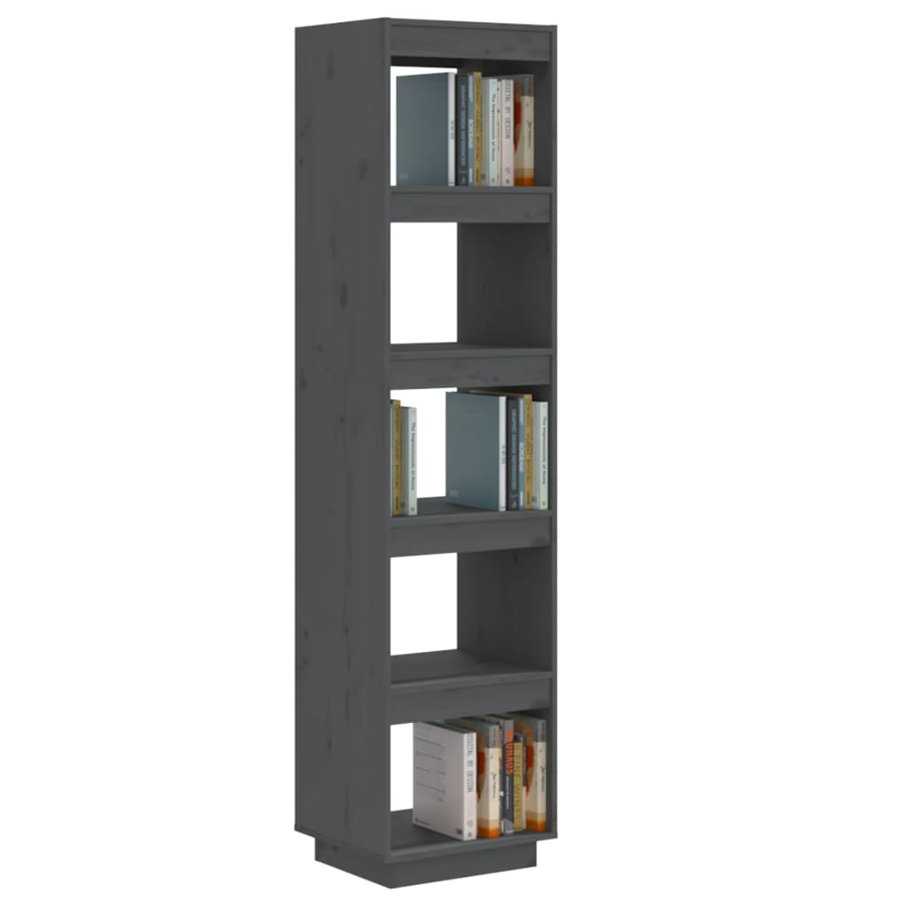 Bibliothèque/Séparateur de pièce Gris 40x35x167 cm Pin solide - XIOS