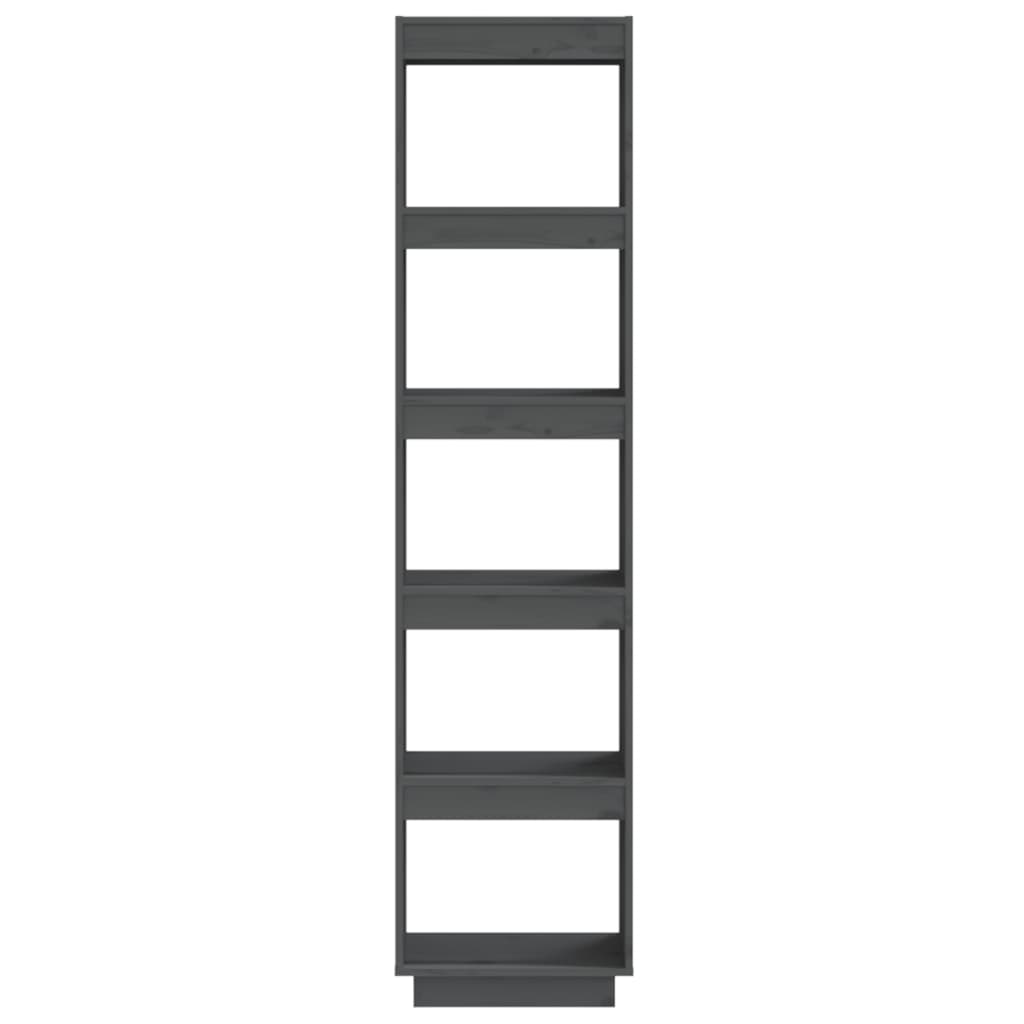 Bibliothèque/Séparateur de pièce Gris 40x35x167 cm Pin solide - XIOS