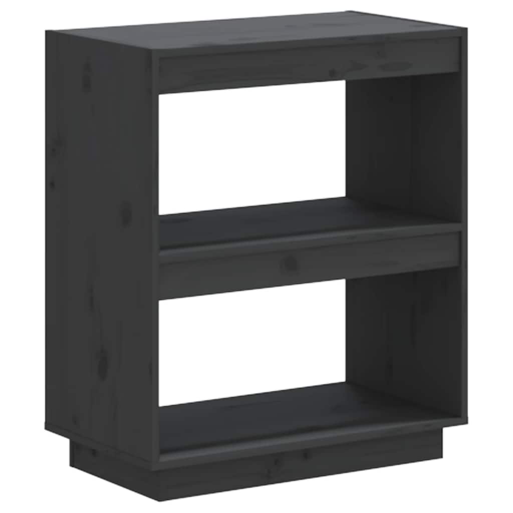 Bibliothèque Gris 60x35x71 cm Bois de pin massif - XIOS