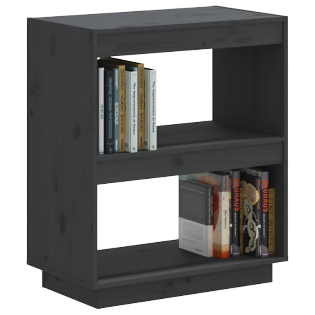 Bibliothèque Gris 60x35x71 cm Bois de pin massif - XIOS