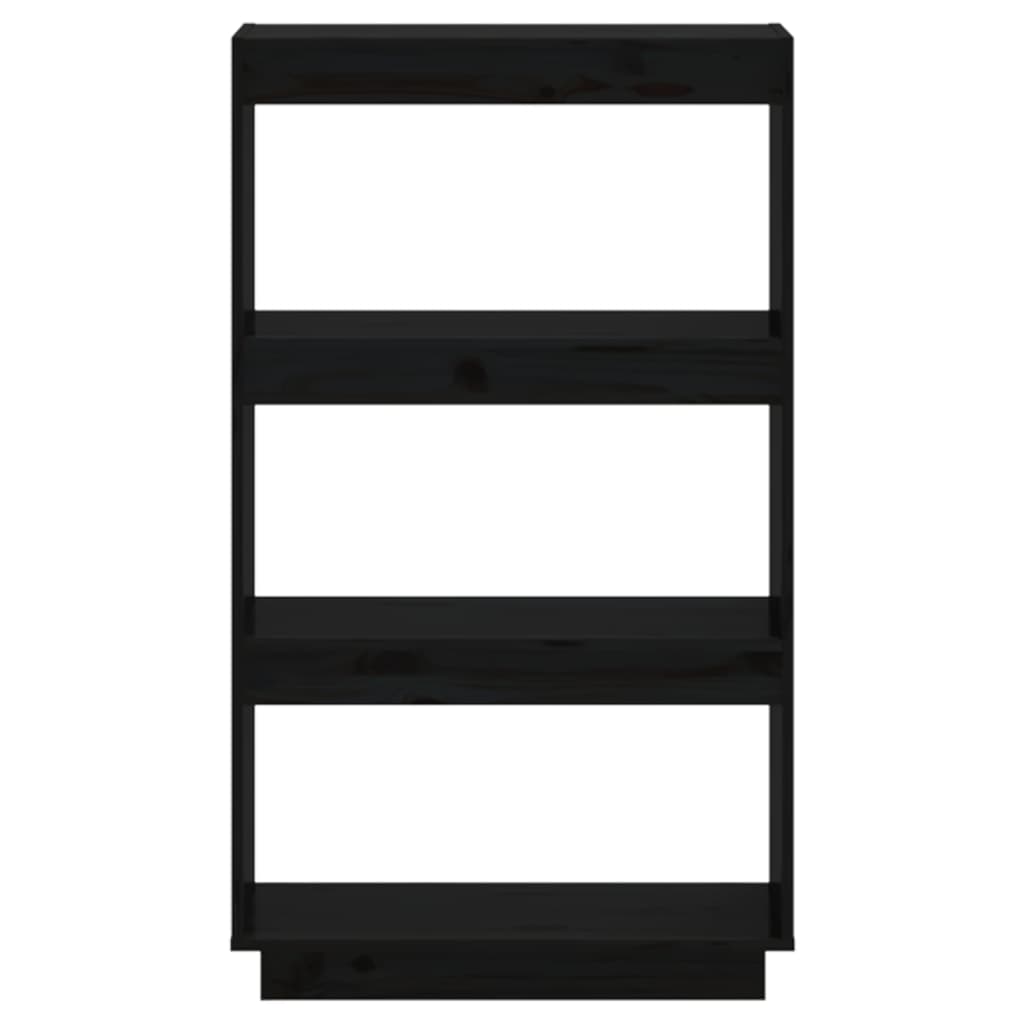 Bibliothèque/Séparateur de pièce Noir 60x35x103 cm Pin massif - XIOS