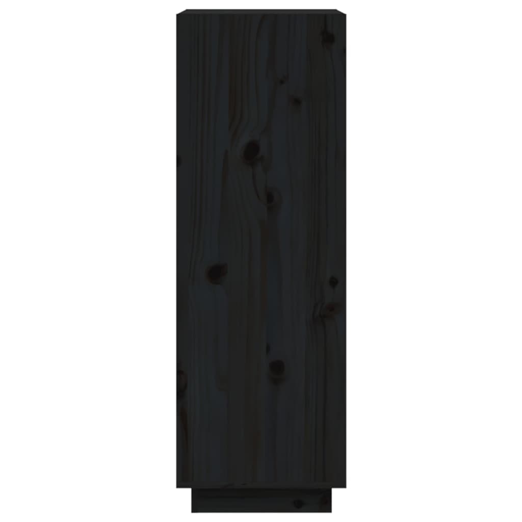 Bibliothèque/Séparateur de pièce Noir 60x35x103 cm Pin massif - XIOS