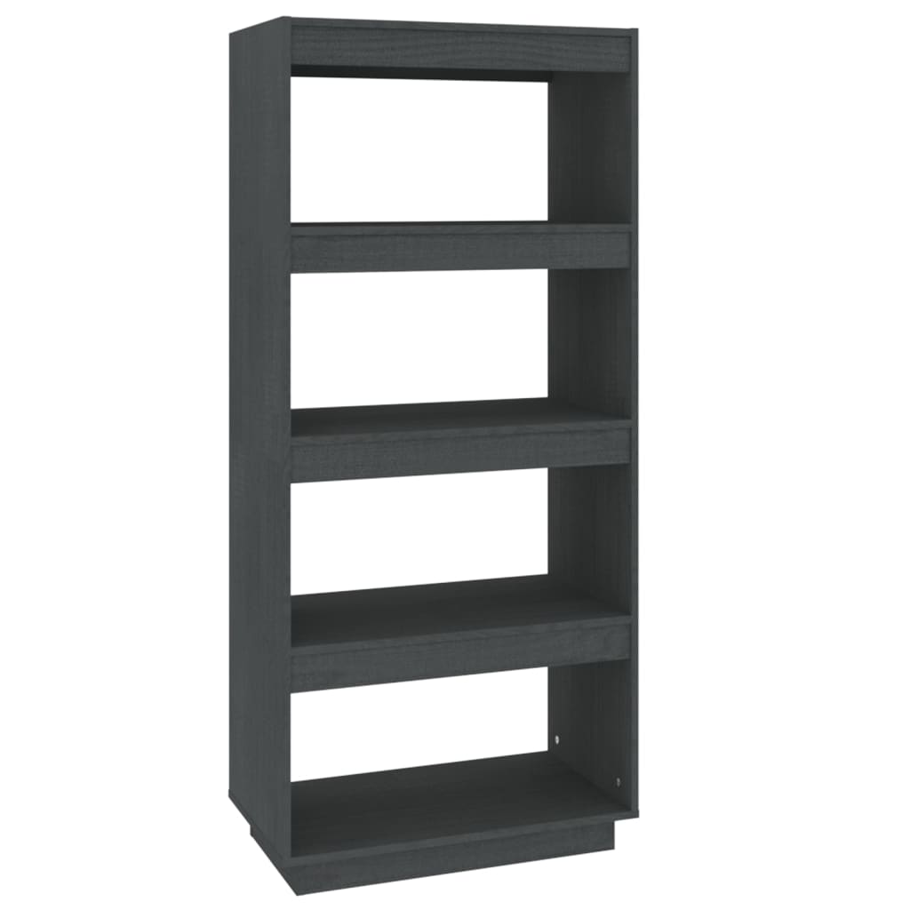 Bibliothèque/Séparateur de pièce Gris 60x35x135 cm Pin massif - XIOS