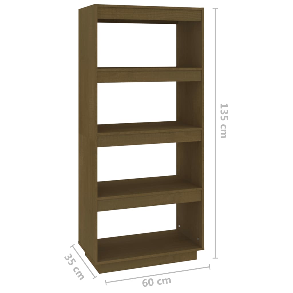Bibliothèque/Séparateur de pièce Marron miel 60x35x135 cm Pin - XIOS