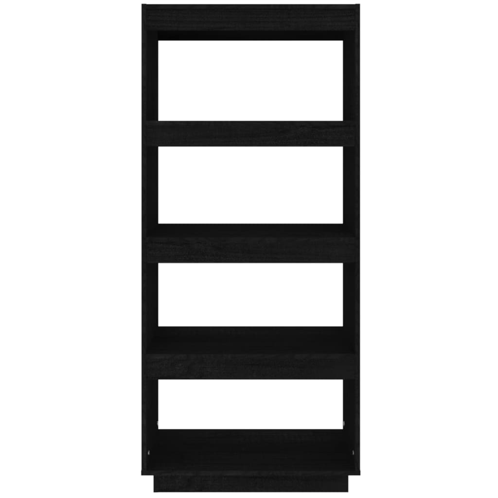 Bibliothèque/Séparateur de pièce Noir 60x35x135 cm Pin massif - XIOS