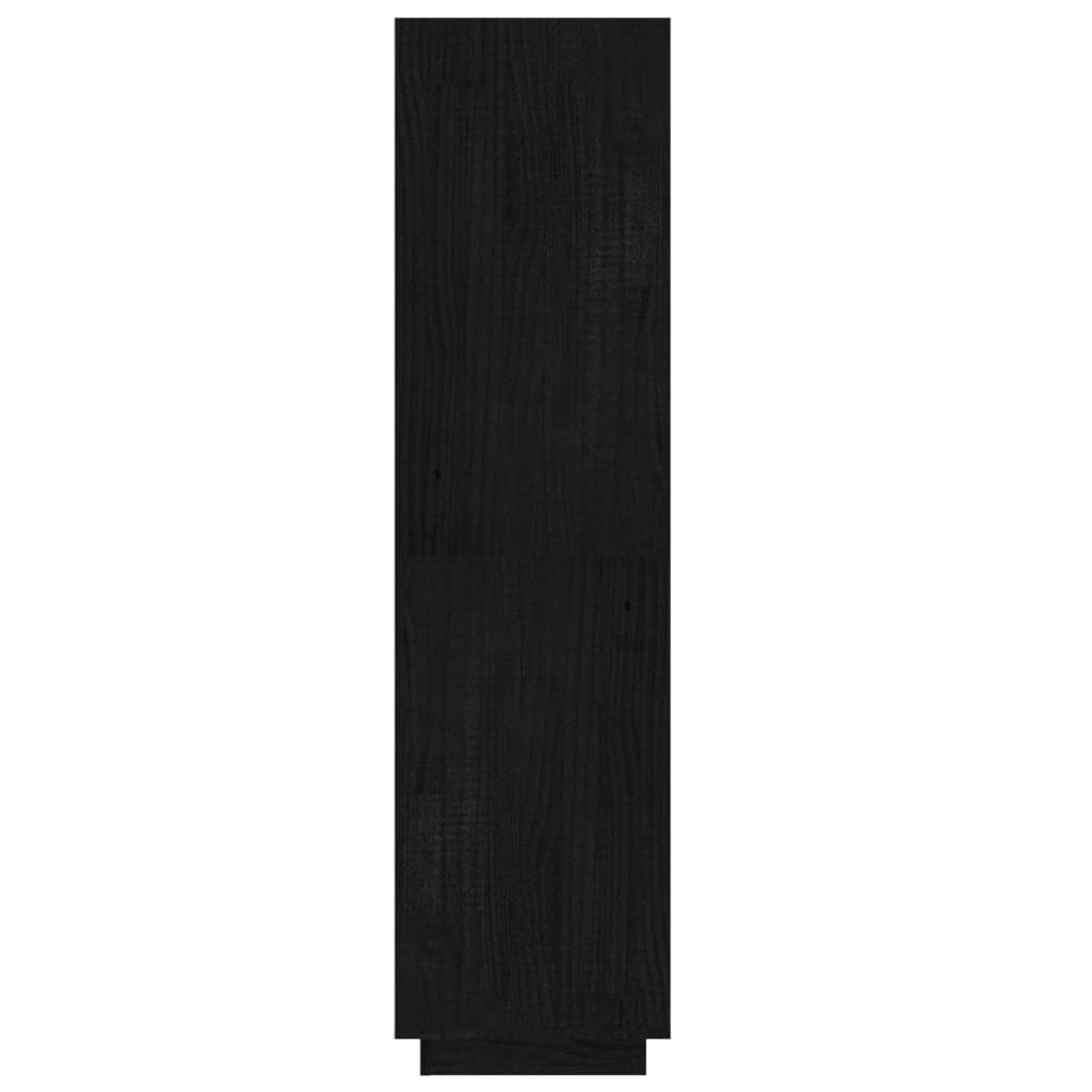 Bibliothèque/Séparateur de pièce Noir 60x35x135 cm Pin massif - XIOS